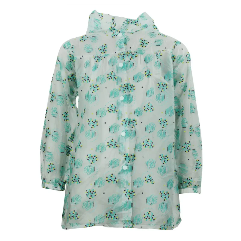 Image of Peak Mountain Girl's waterproof jacket Peak Mountain Feak Blanc Female 3 ans FEAK/WAN/TRANSPARENT / VERT