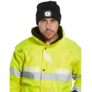 Image of Beanie Hat With Rechargeable Twin LED Head Light Grey