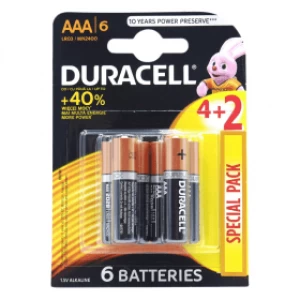 Image of Duracell 6 Pack AAA Batteries