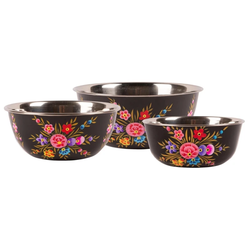 Image of Billycan 3Pc Picnic Bowl Set - Carbon Pansy