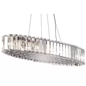 Image of 12 Bulb Ceiling Pendant Light Fitting Chrome LED G9 3.5W Bulb