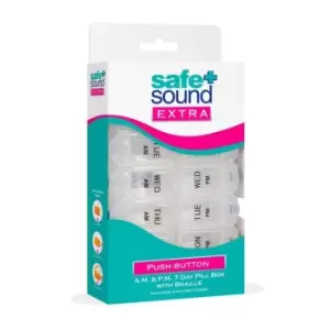 Image of Safe & Sound AM/PM 7 Day Push Button Pill Box