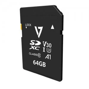 Image of V7 64GB SDXC Card V30 U3 A1 CL10 4K UHD-MAX
