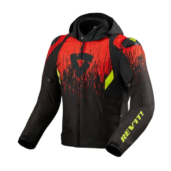 Image of REV'IT! Quantum 2 H2O Jacket Black Red Size 2XL