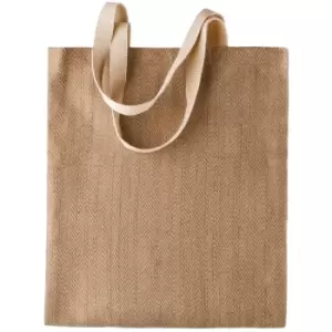 Image of Kimood - Womens/Ladies Patterned Jute Bag (One Size) (Natural/Cappucino)