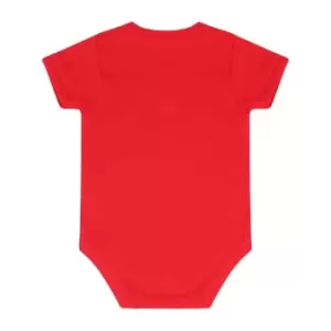 Image of Larkwood Baby Boys/Girls Essential Short Sleeve Bodysuit (3-6 Months) (Red)