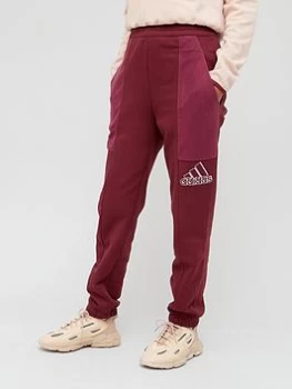 Image of adidas Brand Love Pants - Dark Red, Dark Red Size XS Women