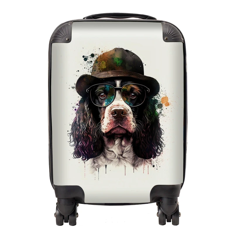 Image of Warren Reed Designer Springer Spaniel Dog Splashart Suitcase - Medium