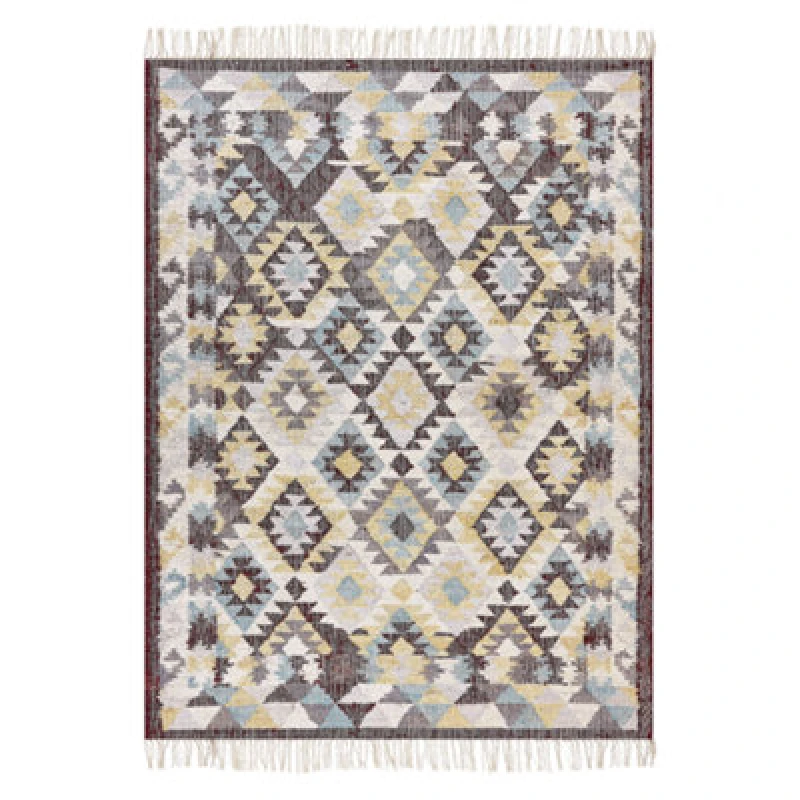 Image of Beliani Rug Fener Multicolour 140 X 200 Cm Jute