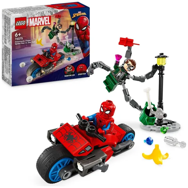 Image of LEGO Marvel Motorcycle Chase: Spider-Man vs. Doc Ock 76275
