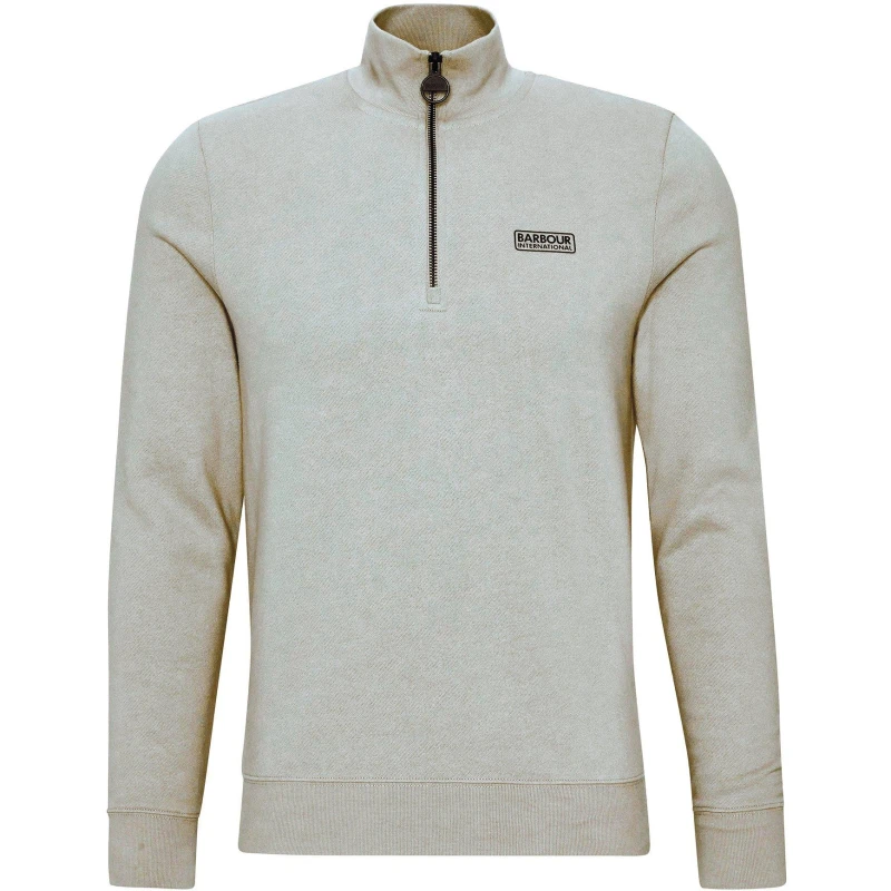Image of Barbour International Mens Essential Sweatshirt Concrete male M