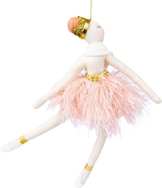 Image of Shatchi Ballerina Pink 14x20cm - Christmas Hanging Decoration Pink