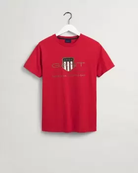 Image of GANT Men Archive Shield T-Shirt (S) Red
