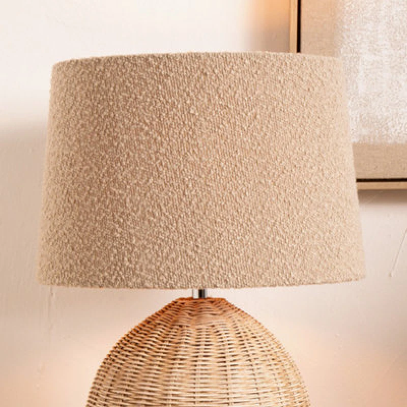 Image of Pacific Lifestyle Taupe Boucle Tapered Lampshade