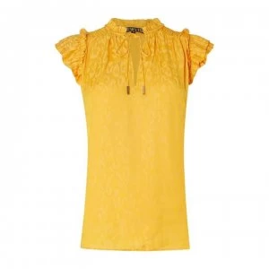 Image of Biba Jacquard Blouse - Yellow