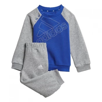 Image of adidas Essentials Logo Sweatshirt and Pants (Gende - Bold Blue / White