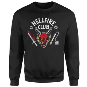 Image of Stranger Things Hellfire Club Vintage Sweatshirt - Black - M