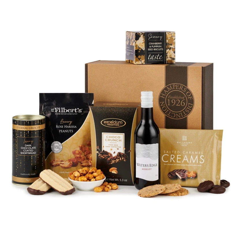 Image of Hampers of Distinction Basket Wine and Treats