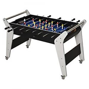 Image of HOMCOM 4.8ft Indoor MDF Football Table Black/Silver
