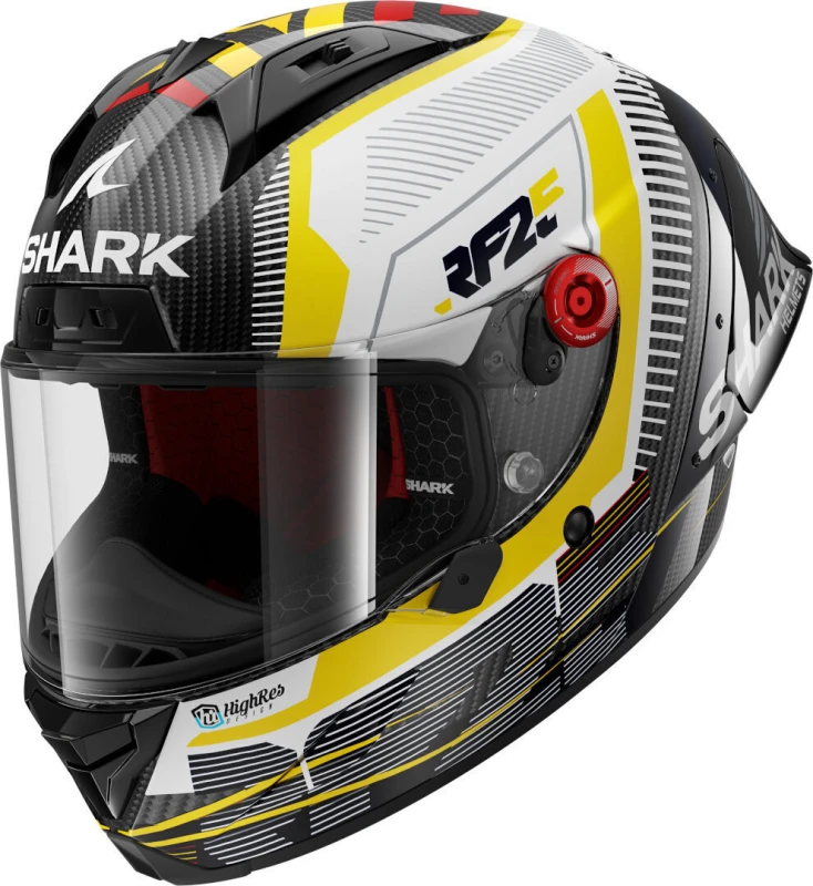 Image of Shark Aeron GP Replica Raul Fernandez Signature Helmet, black-white-yellow, Size 2XL for Men
