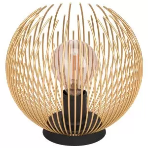 Image of Eglo Venezuela Black And Gold Table Lamp