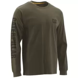 Image of Caterpillar Mens Trademark Logo Cotton T Shirt S - Chest 34-37' (87 - 94cm)