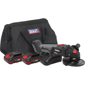 Image of Sealey CP20VAGX 20v Cordless Brushless Angle Grinder 115mm 1 x 2ah & 1 x4ah Li-ion Charger Bag