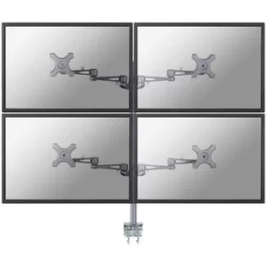 Image of Desk Mount Quad 10-27IN Silver CB16347