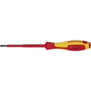 Image of Knipex VDE VDE Slotted screwdriver Blade width: 4mm Blade length: 100 mm DIN EN 60900