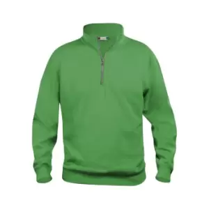 Image of Clique Unisex Adult Basic Half Zip Sweatshirt (XS) (Apple Green)