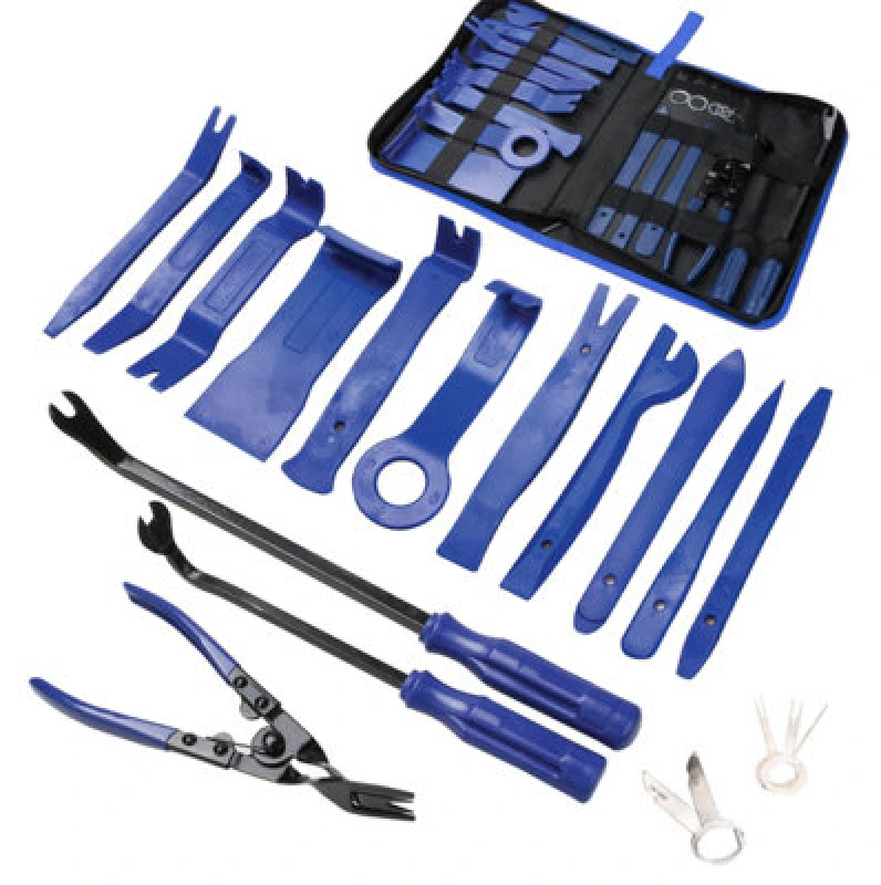 Image of Autojack 19 Piece Upholstery Car Trim & Panel Removal Tool Kit Blue