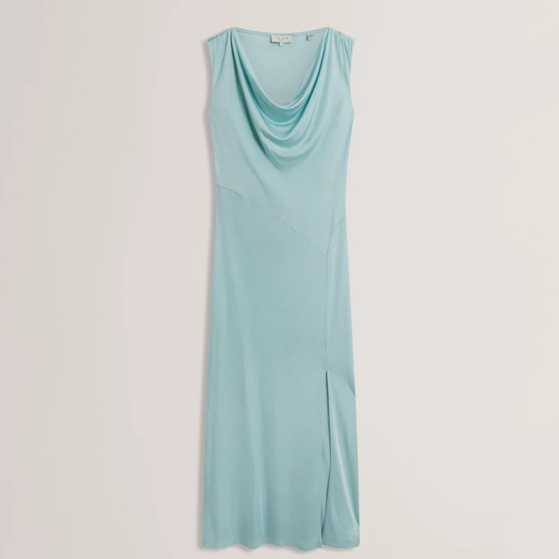 Image of Ted Baker Ted Cwl Nk MaxiDress Ld62 Sky-Blue female 8 (XS)