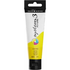 Image of System 3 Acrylic Paint 59ml Lemon Yellow - Daler Rowney