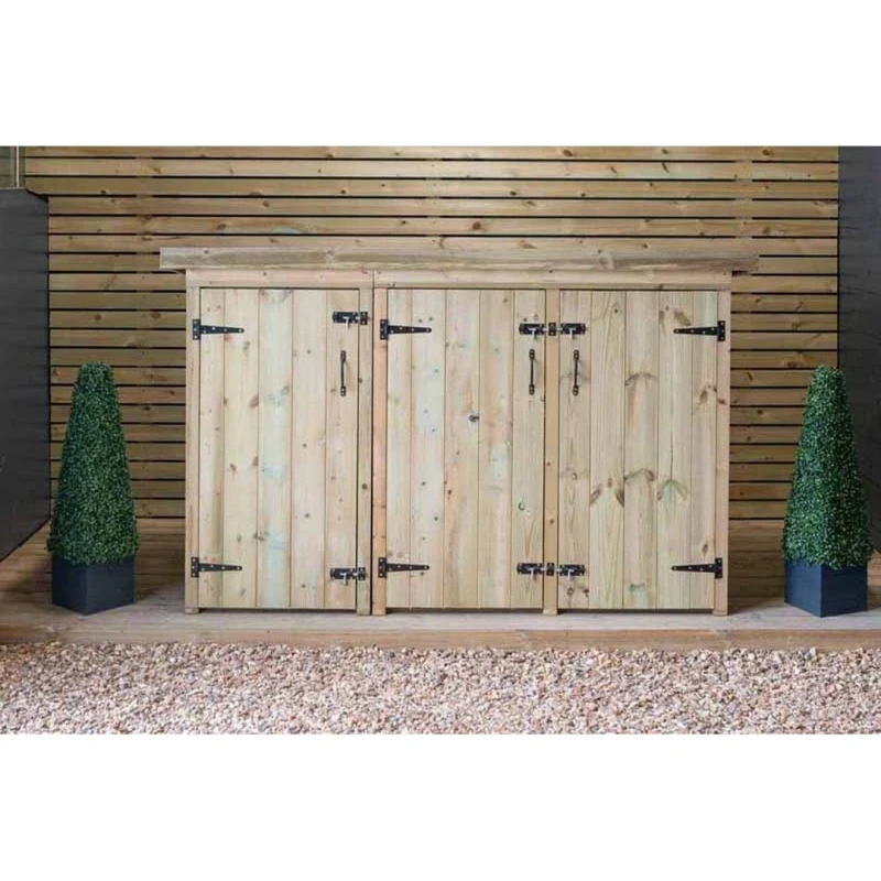 Image of Buttercup Farm Gisburn Garden Store Large - Timber - L96 x W227 x H123cm in Brown Brown Unisex