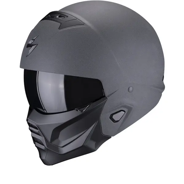 Image of Scorpion Exo-Combat II Graphite Dark Grey Jet Helmet M