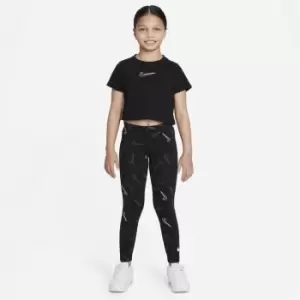 Image of Nike Dance Crop Top Junior Girls - Black