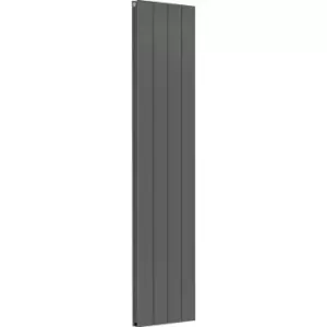 Image of Towelrads Ascot Double Anthracite Vertical Aluminium Designer Radiator - 180 X 40Cm