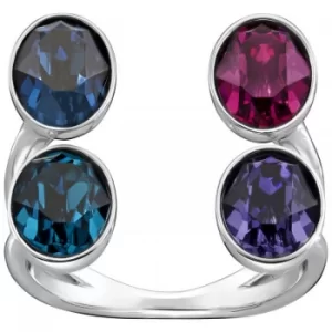 Image of Ladies Swarovski Stainless Steel EMINENCE RING SIZE N
