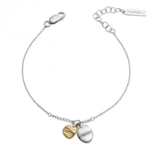 Image of Ripple Effect Plain Yellow Gold Plating Disc Bracelet B5385