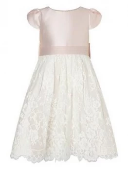 Image of Monsoon Girls Duchess Twill Lace Bridesmaid Dress - Pink