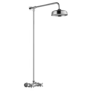 Image of Hudson Reed Traditional Thermostatic Shower Valve With Detachable Head & Kit - Chrome/White