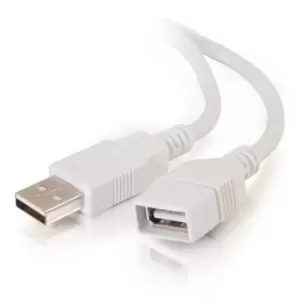 Image of C2G 3m USB 2.0 A Male to A Female Extension Cable - White