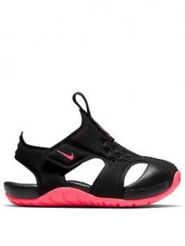 Image of Nike Childrens Sunray Protect 2 Toddlers Sandals - Black/Pink, Size 8.5