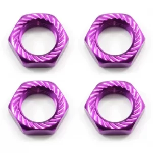 Image of Fastrax 17Mm X 1.0 Purple Serrated Wheel Nuts (4Pcs)