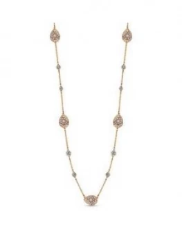 Image of Mood Rose Gold Filagree Station Rope Necklace