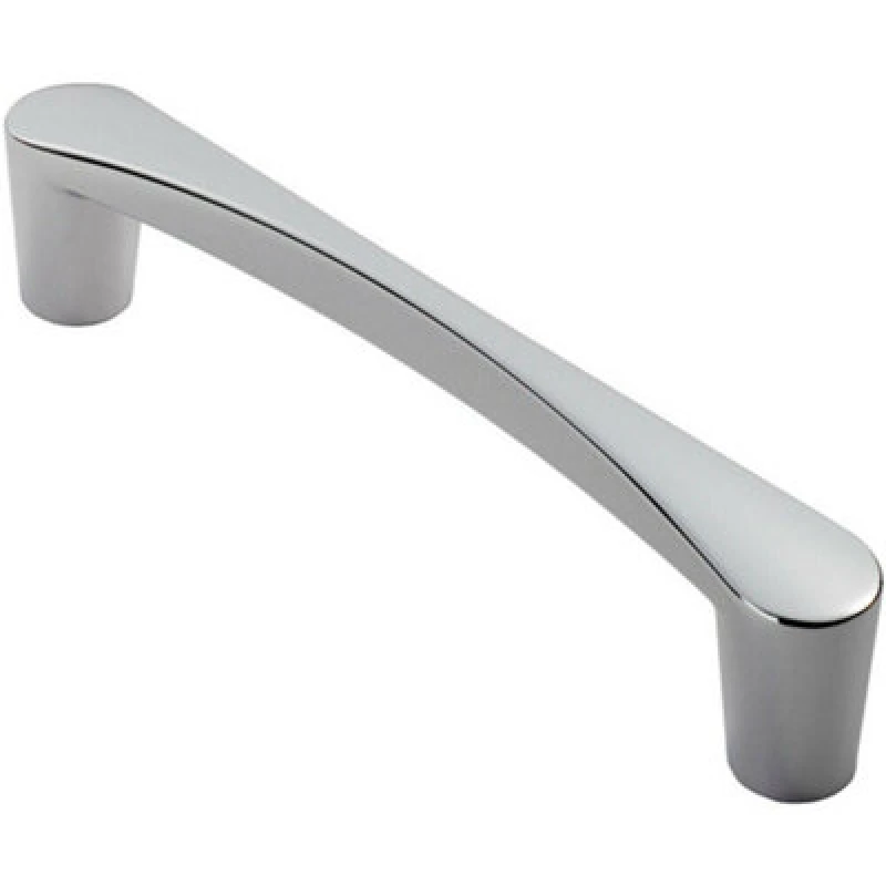 Image of Loops Curved D Shape Pull Handle 146 x 18.5mm 128mm Fixing Centres Polished Chrome Multi unisex