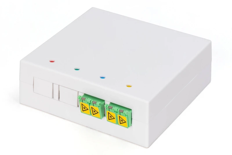 Image of Digitus FTTH housing. 2 x LC/APC DX coupler with shutter