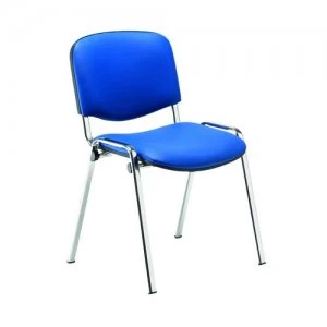 Image of Jemini Multipurpose Stacker Chair ChromeBlue Polyurethane CH0503PUBL