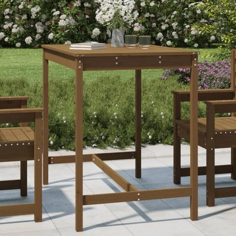 Image of VIDAXL Garden Table Honey Brown 121x82.5x110cm Solid Wood Pine Vidaxl 8720845692056