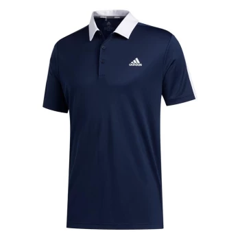 Image of adidas Bold Brand Golf Polo Shirt Mens - Blue